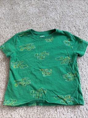 Old Navy Green Tee with Yellow Truck Accents